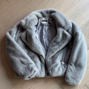 Apparis Women's Faux Fur Gray Jacket